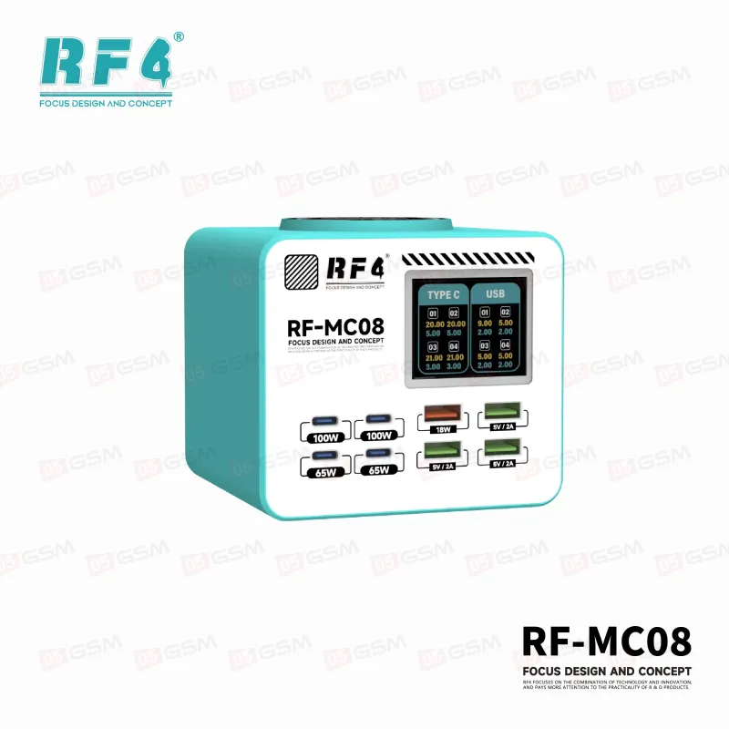 Многопортовое зарядное устройство RF4 RF-MC08 (8 портов; 150 Вт; быстрая и беспроводная зарядка) фото в интернет-магазине 05gsm.ru