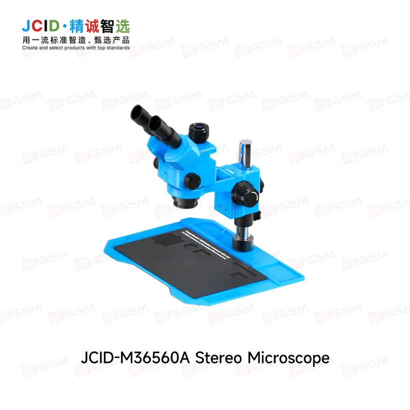 Микроскоп тринокулярный JCID M36560-A (6.5-60X; синий) фото в интернет-магазине 05gsm.ru