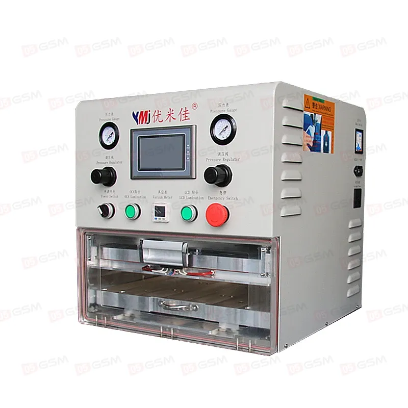 Комплект для переклейки дисплеев YMJ TTH-200 (Ламинатор 15" и двухступенчатая помпа) фото в интернет-магазине 05gsm.ru