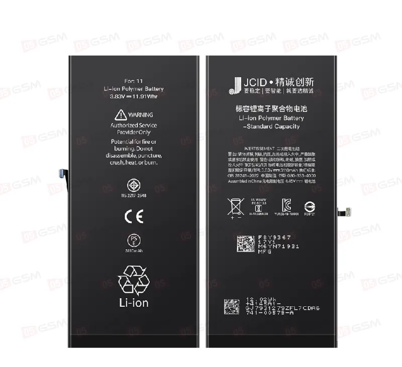 Аккумулятор iPhone 11 (JCID; Standard Capacity; 3110 мАч) фото в интернет-магазине 05gsm.ru