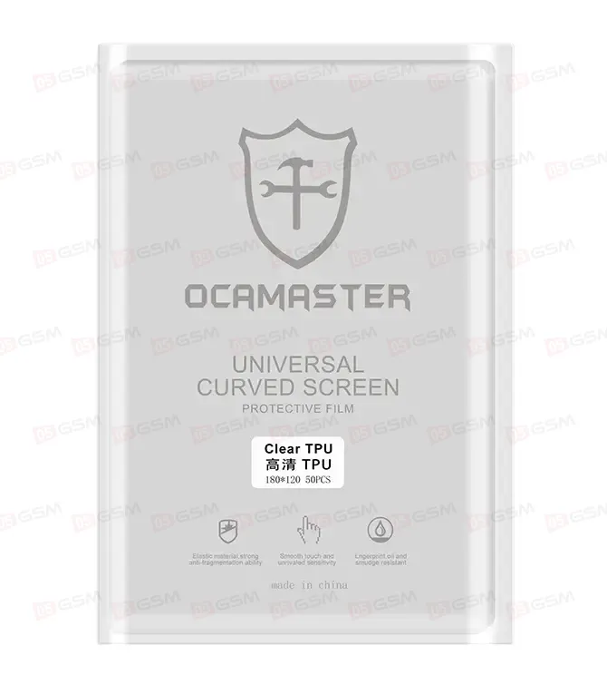 Пленка гидрогелевая для плоттера OcaMaster TPU-HD (Глянцевая; 1 штука; 120x180 мм) фото в интернет-магазине 05gsm.ru