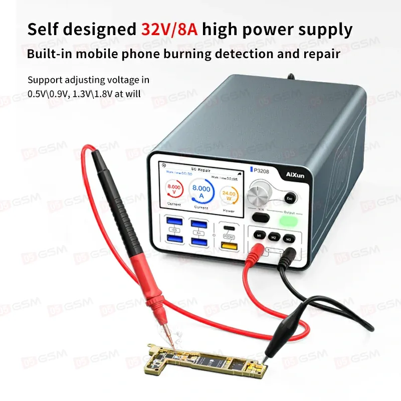 Блок питания Aixun P3208 (Импульсный; умный; 32 В; 8 А) фото в интернет-магазине 05gsm.ru