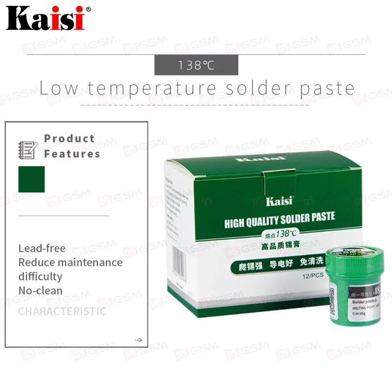 Паста для BGA IC Kaisi 138°C (Жидкое олово; в банке; 40 г) фото в интернет-магазине 05gsm.ru