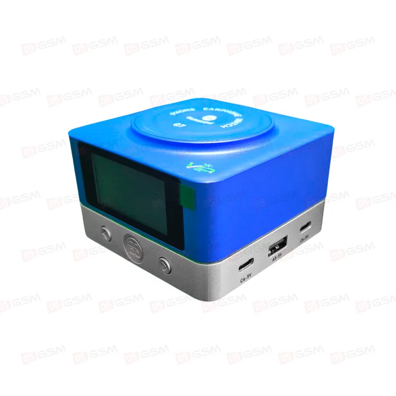 Многопортовое зарядное устройство Sunshine Q7 (6 портов; 80 Вт; беспроводная зарядка 15 Вт; синий) фото в интернет-магазине 05gsm.ru