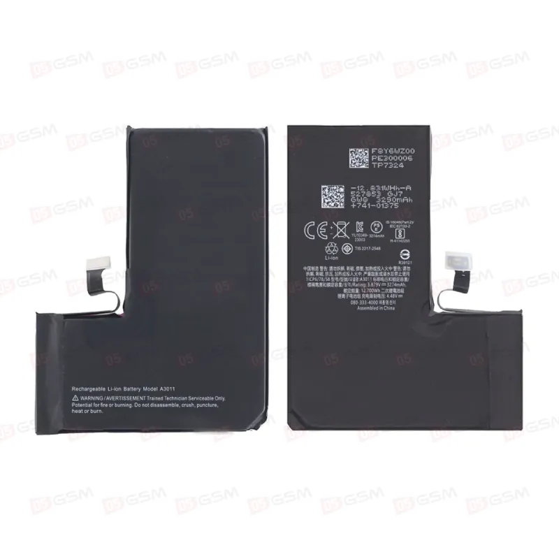 Аккумулятор iPhone 15 Pro (05GSM; 3274 мАч; гарантия 1 год) фото в интернет-магазине 05gsm.ru