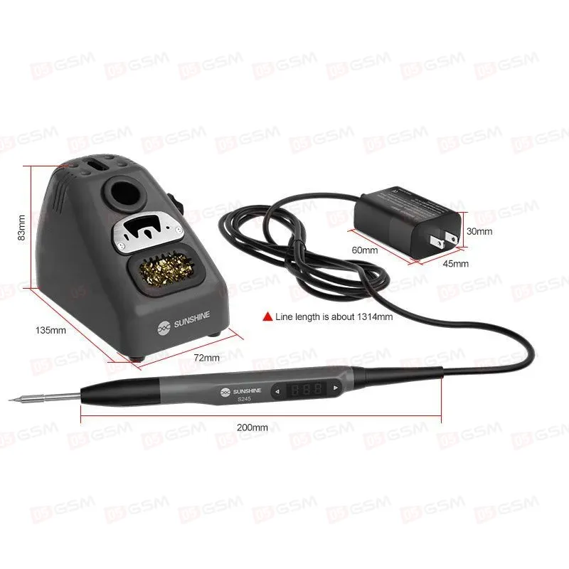 Паяльник портативный с держателем Sunshine S245 (1 жало C245; неавтономный) фото в интернет-магазине 05gsm.ru
