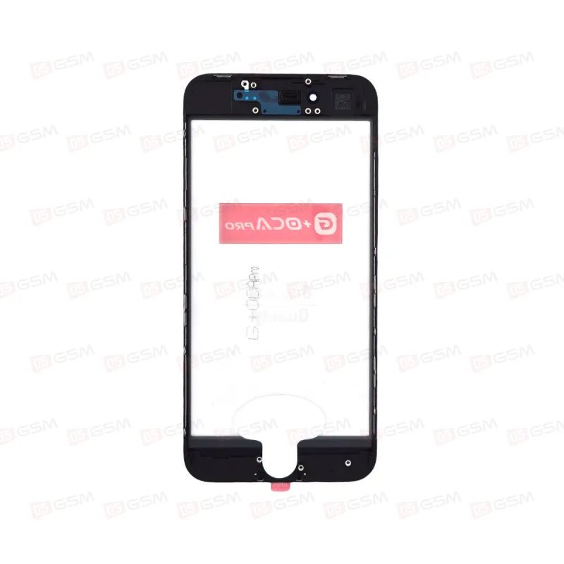 Стекло G+OCA iPhone 8G черное с РАМКОЙ+OCA пленка фото в интернет-магазине 05gsm.ru