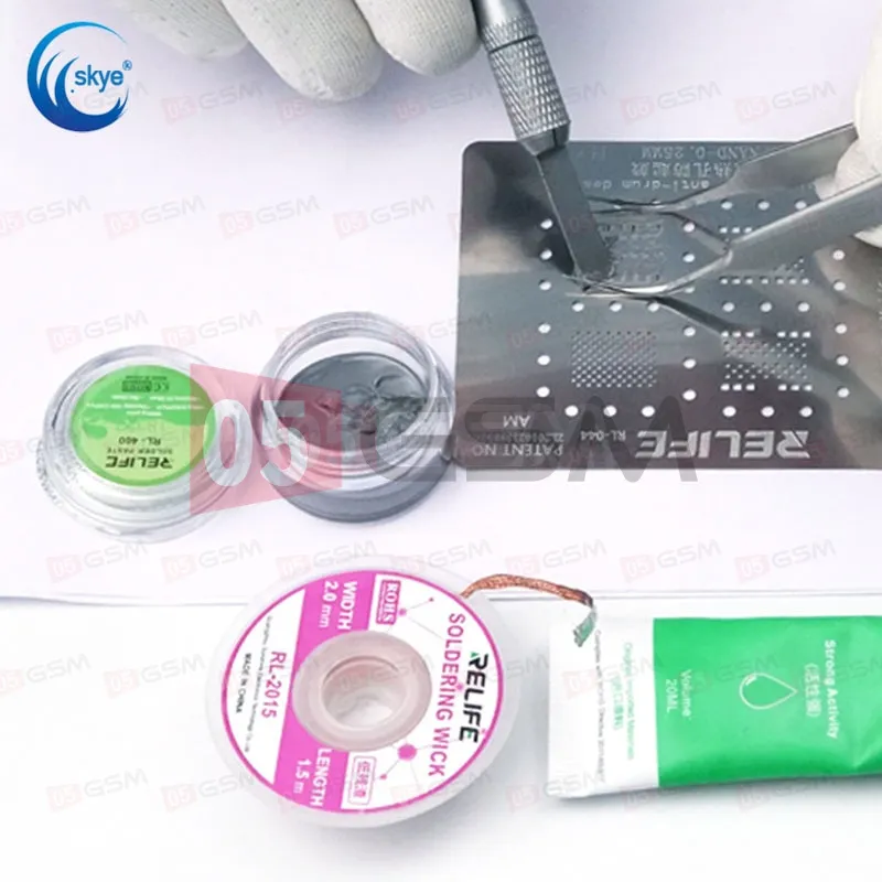 Набор для пайки Relife RL-058 (Паста, флюс и оплетка) фото в интернет-магазине 05gsm.ru