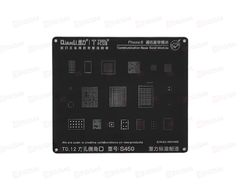 Трафарет 2D для BGA Qianli S450 iPhone 8G (Сеть) фото в интернет-магазине 05gsm.ru