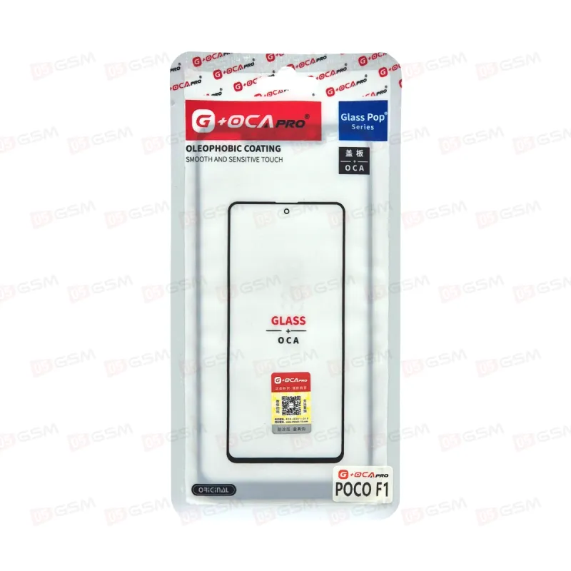 Стекло + OCA (G+OCA) POCO F1 черное фото в интернет-магазине 05gsm.ru