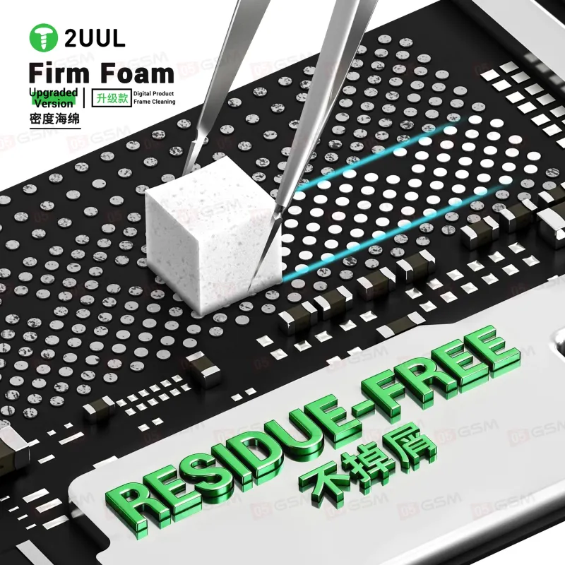 Спонжики для чистки платы 2UUL SC27 Firm Foam (Мини-губки; квадратные; упаковка; 500 штук) фото в интернет-магазине 05gsm.ru