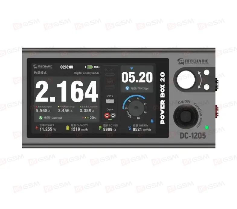 Блок питания Mechanic DC-1205 Power Box 2.0 (Импульсный; 12 В; 5 А) фото в интернет-магазине 05gsm.ru