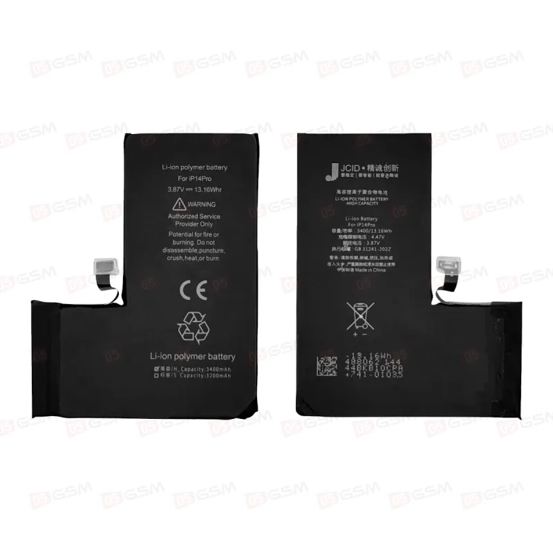 Аккумулятор усиленный iPhone 14 Pro (JCID; High Capacity; 3400 мАч) фото в интернет-магазине 05gsm.ru