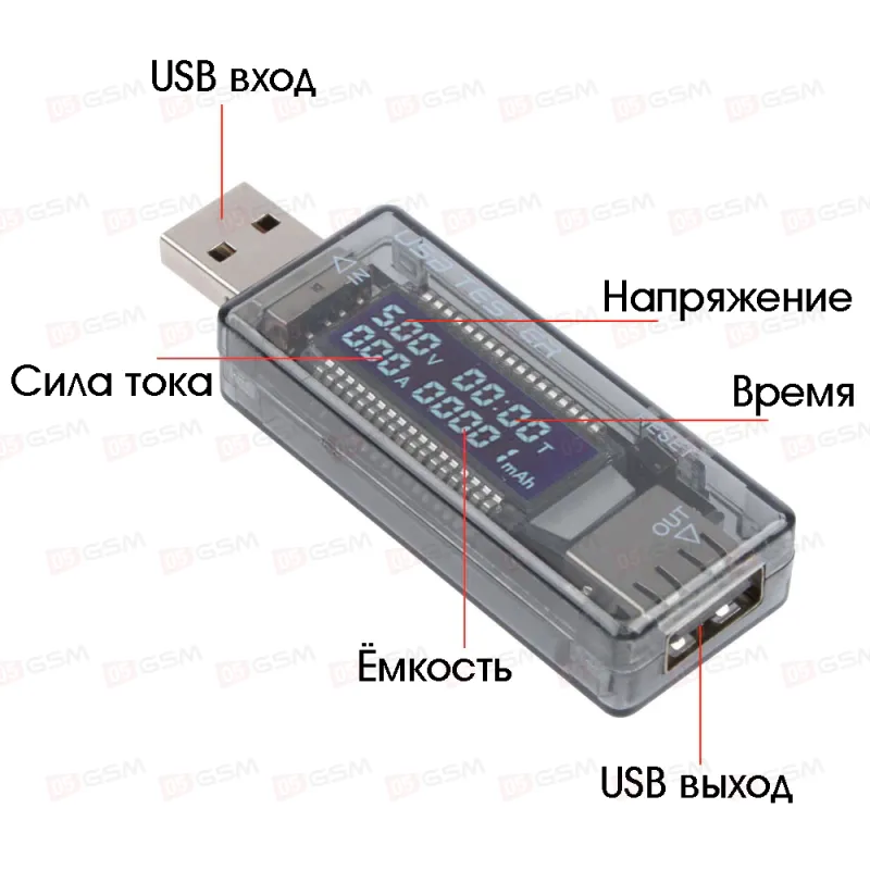 Тестер USB Keweisi KWS-V21 (3.5-20V; 3.3A) фото в интернет-магазине 05gsm.ru