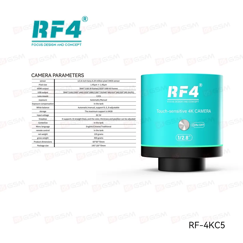 Камера на микроскоп RF4 RF-4KC5 (1080P/4K; сенсорная) фото в интернет-магазине 05gsm.ru