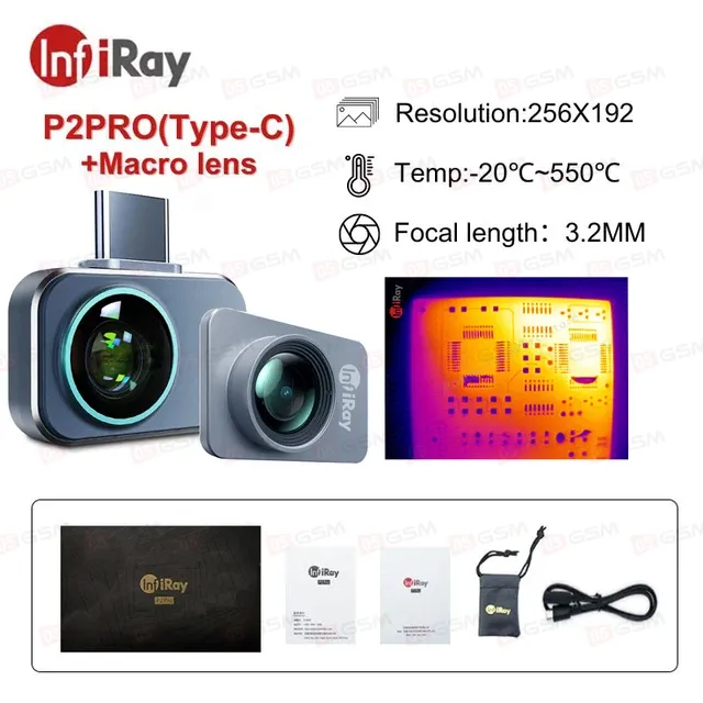 Тепловизор портативный Infiray P2 Pro (Android; Type-C; с макролинзой) фото в интернет-магазине 05gsm.ru