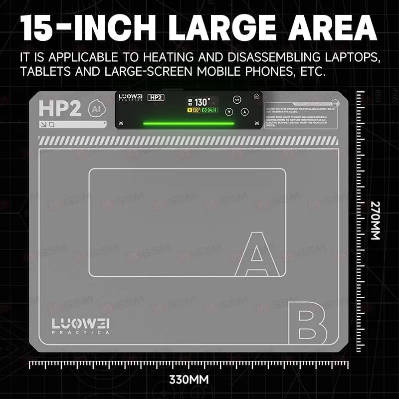Монтажный коврик с подогревом Luowei LW-HP2 AI фото в интернет-магазине 05gsm.ru