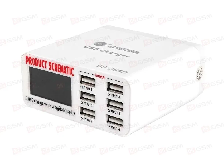 Многопортовое зарядное устройство Sunshine SS-304D (6 портов) фото в интернет-магазине 05gsm.ru