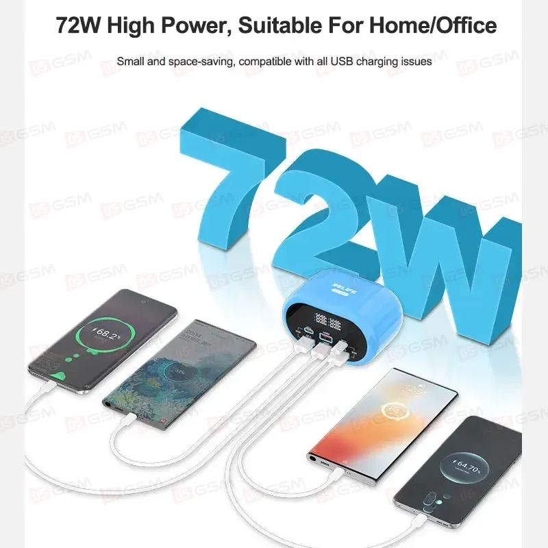 Многопортовое зарядное устройство Relife RL-309U Silver (6 портов; 72 Вт; серый) фото в интернет-магазине 05gsm.ru