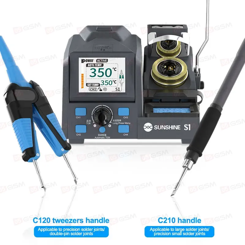 Паяльная станция Sunshine S1 (Ручка-пинцет и 2 жала) фото в интернет-магазине 05gsm.ru