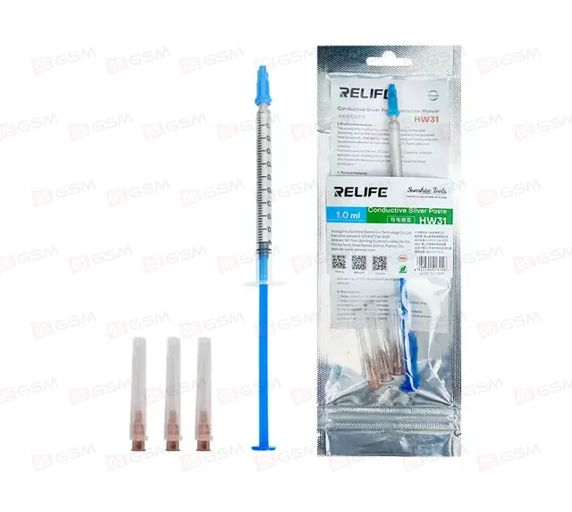 Паста токопроводящая серебряная Relife HW31 (1 мл) фото в интернет-магазине 05gsm.ru