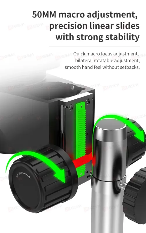 Микроскоп тринокулярный SopTop 9 Elite с подсветкой и линзой (6.7-45X; блокируемый глаз; черный) фото в интернет-магазине 05gsm.ru