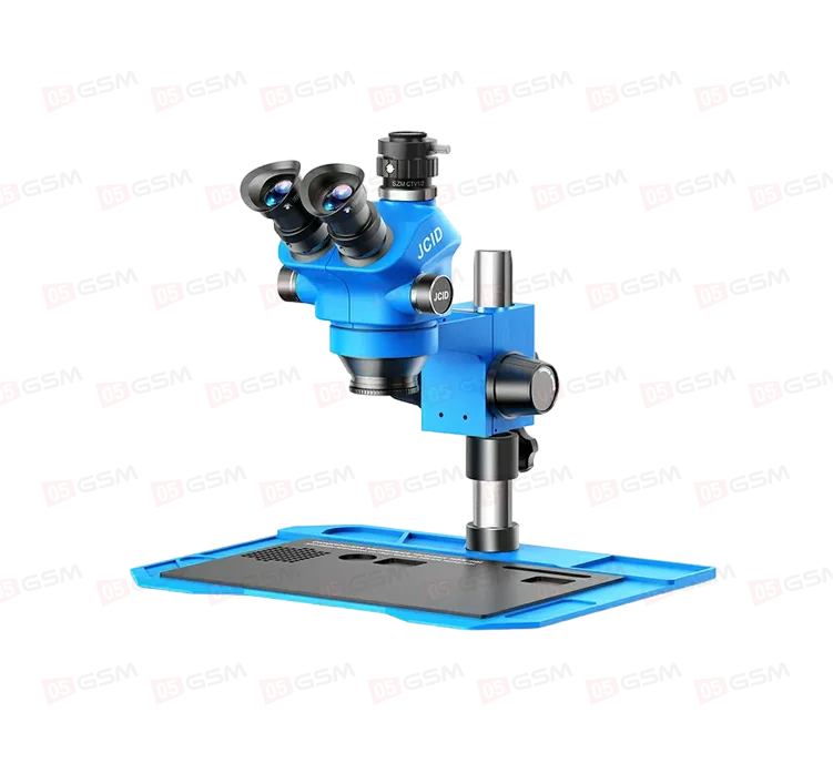 Микроскоп тринокулярный JCID M3750-A (7-50X; синий) фото в интернет-магазине 05gsm.ru