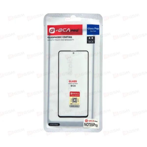 Стекло + OCA (G+OCA) Redmi Note 6 PRO черное фото в интернет-магазине 05gsm.ru