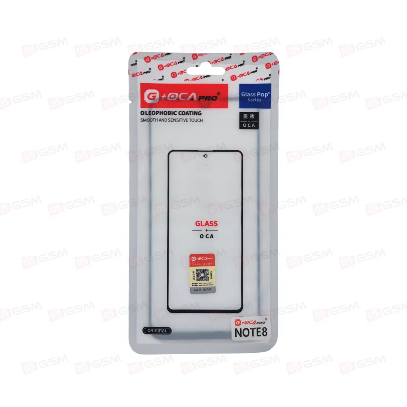 Стекло + OCA (G+OCA) Redmi Note 8 черное фото в интернет-магазине 05gsm.ru