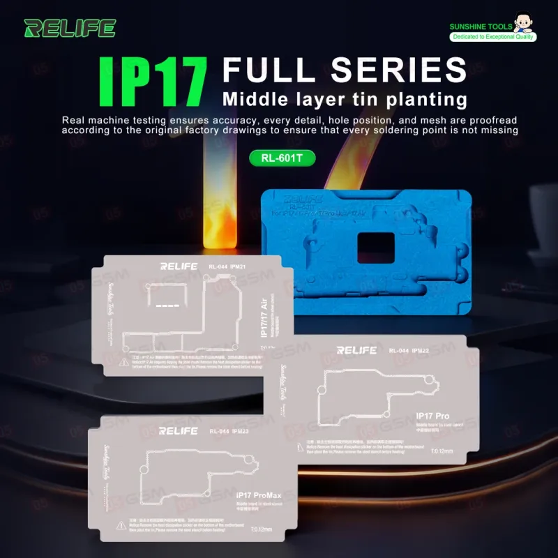 Монтажная платформа Relife RL-601T для iPhone X-17 Pro Max (Middle Frame) фото в интернет-магазине 05gsm.ru