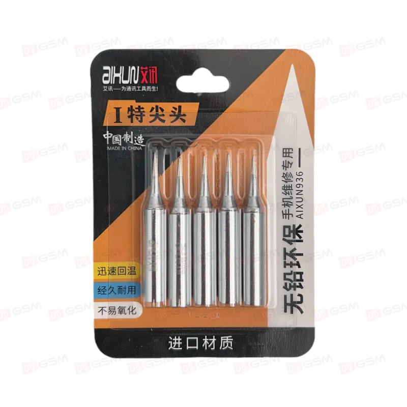 Набор паяльных жал Aixun 936-I (Прямые; 5 штук) фото в интернет-магазине 05gsm.ru