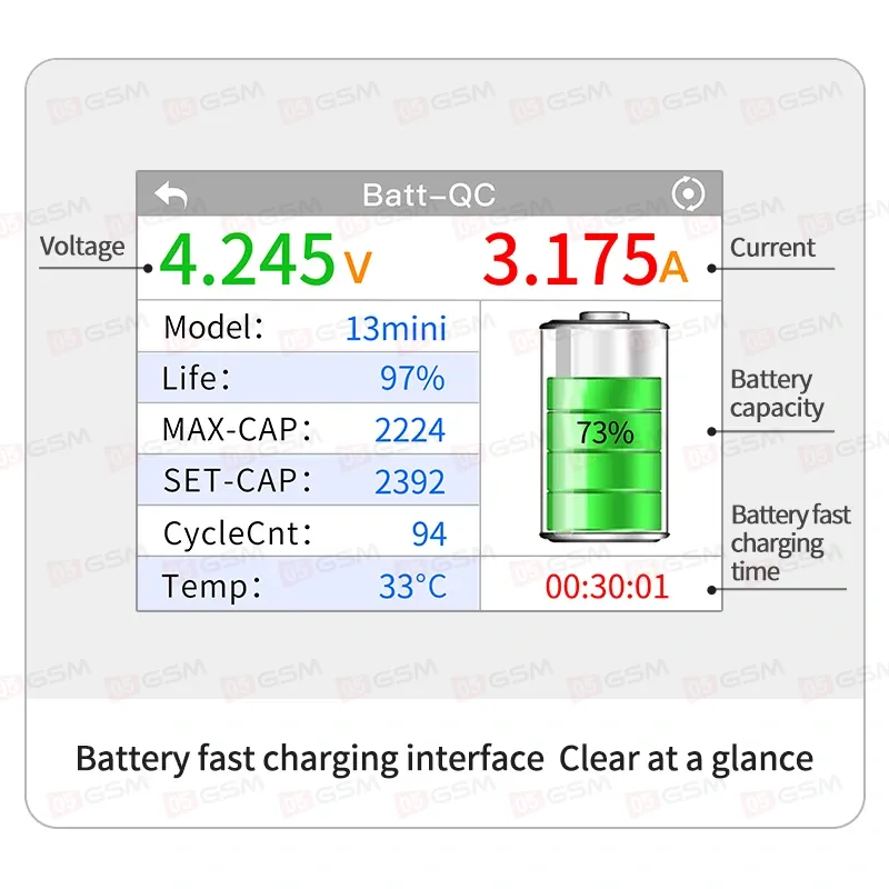 Плата для теста АКБ Aixun Battery Fast Charging Board 6-13 (С быстрой зарядкой; для P2408S/P3208) фото в интернет-магазине 05gsm.ru