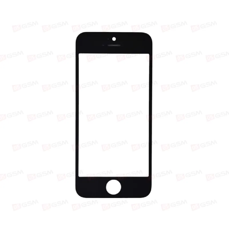 Стекло iPhone 5G Бронированные (9H) черное с РАМКОЙ+OCA пленка фото в интернет-магазине 05gsm.ru
