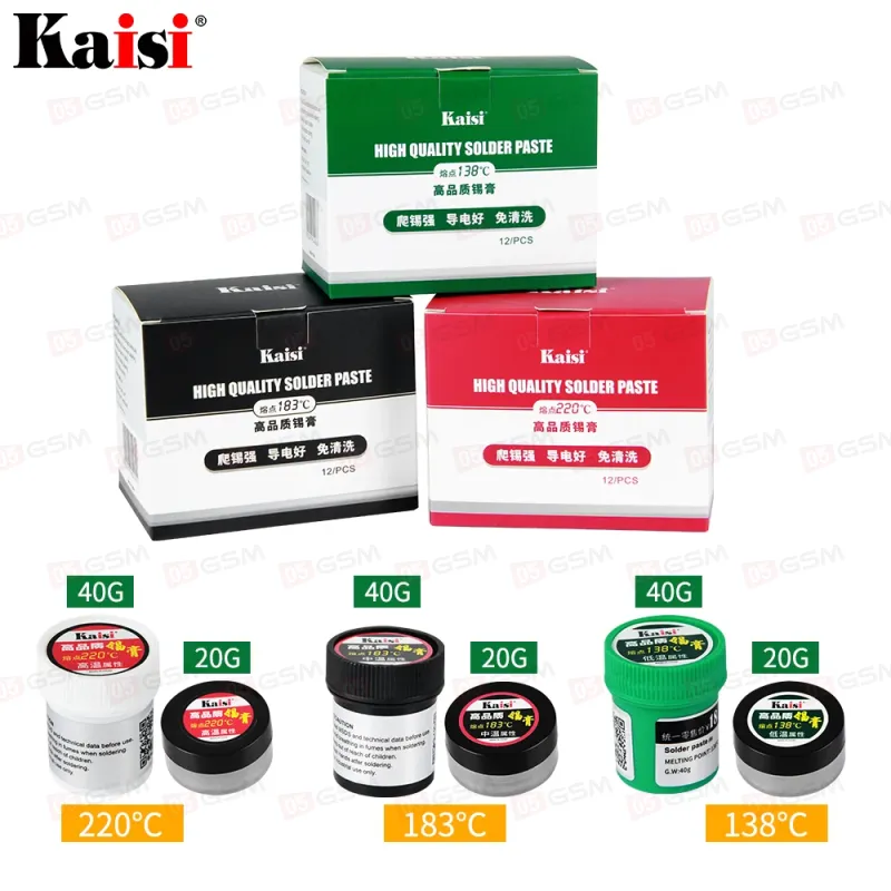 Паста для BGA IC Kaisi 138°C (Жидкое олово; в банке; 40 г) фото в интернет-магазине 05gsm.ru