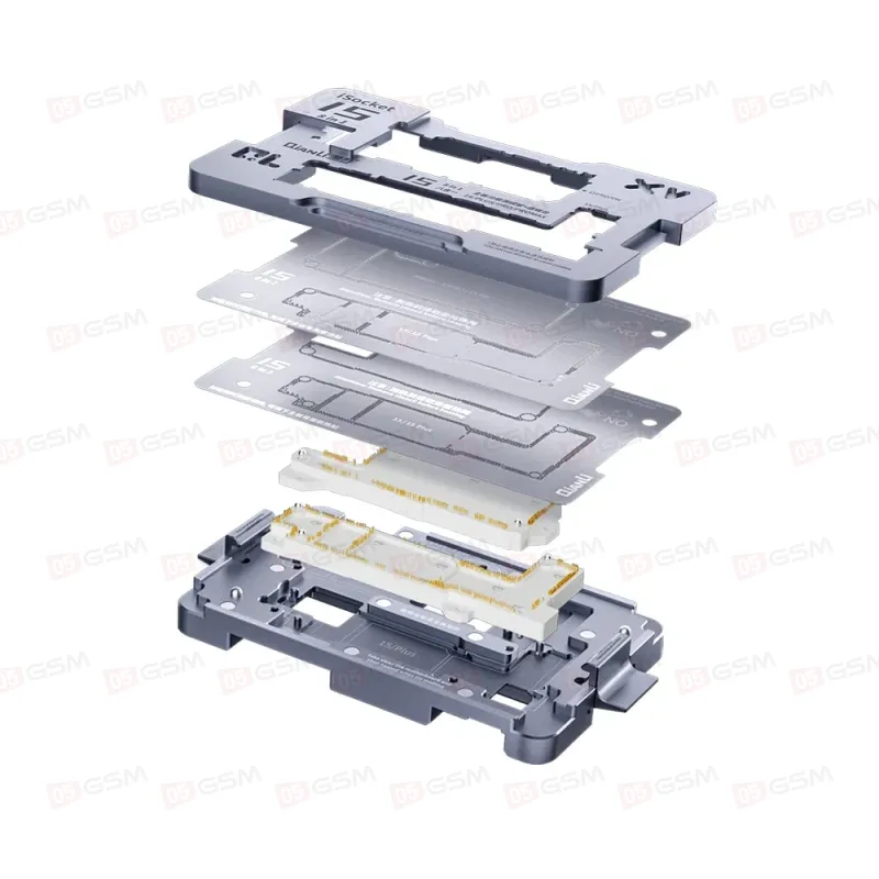 Колодка для теста платы с платформой для реболлинга iPhone 15 series (Qianli 8in1) фото в интернет-магазине 05gsm.ru