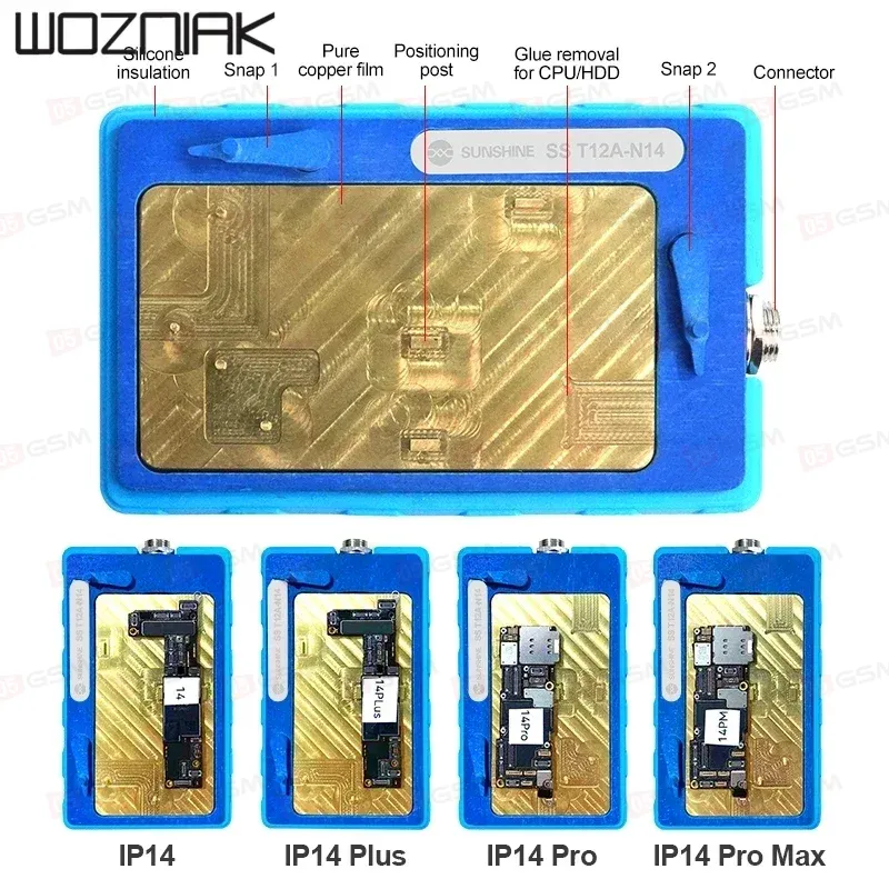 Нижний подогрев плат SUNSHINE T12A (модуль N14) 14 / 14PRO / 14PRO MAX / 14Plus фото в интернет-магазине 05gsm.ru