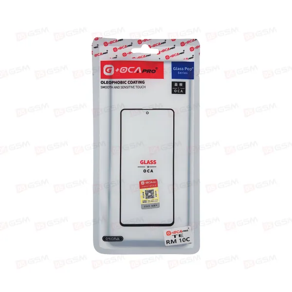Стекло + OCA (G+OCA) Xiaomi Redmi 10C / POCO C40 черное (Tempered Glass) фото в интернет-магазине 05gsm.ru