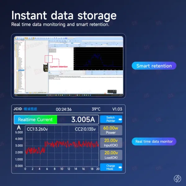 Анализатор напряжения для MacBook JCID iBooter Mac (Intelligent Drawing Current Analyzer) фото в интернет-магазине 05gsm.ru