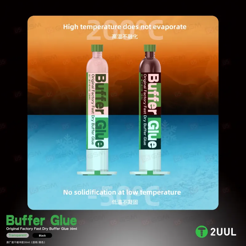 Клей черный 2UUL GL01 Buffer Glue (Быстросохнущий; 30 мл) фото в интернет-магазине 05gsm.ru