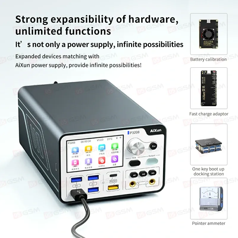 Блок питания Aixun P3208 (Импульсный; умный; 32 В; 8 А) фото в интернет-магазине 05gsm.ru