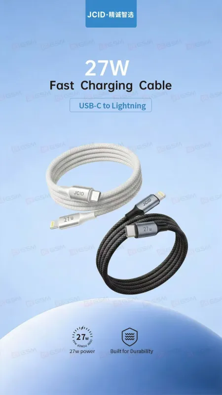 Кабель зарядки JCID-03 (Type-C → Lightning; PD Fast Charging; 1 м; белый) фото в интернет-магазине 05gsm.ru
