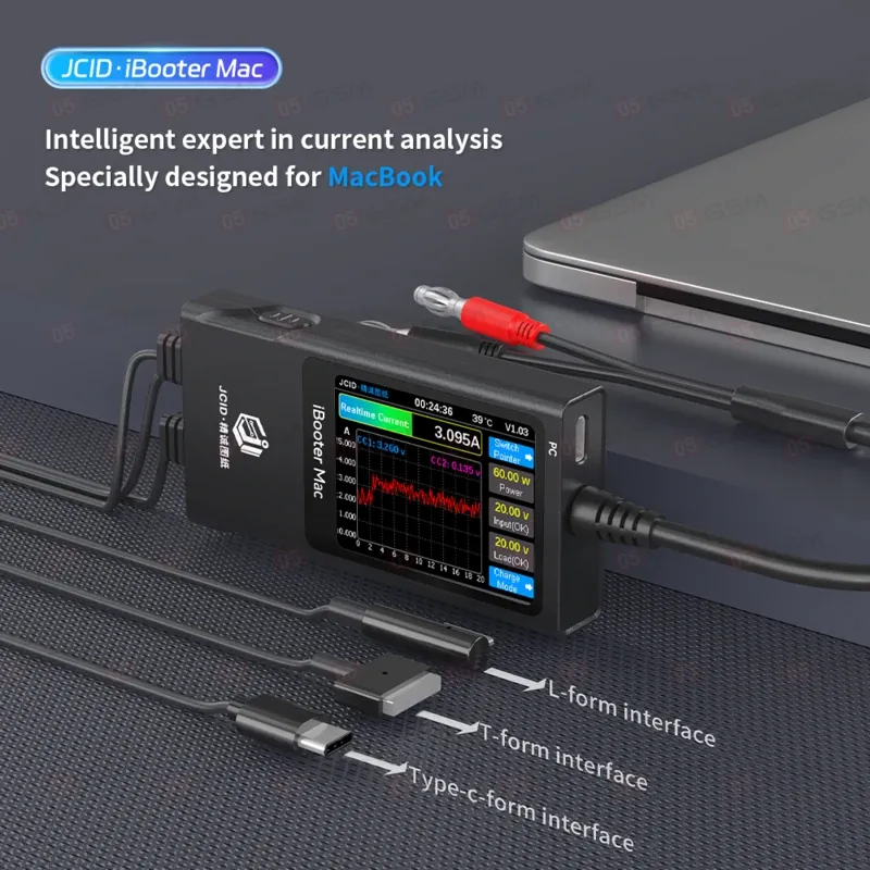 Анализатор напряжения для MacBook JCID iBooter Mac (Intelligent Drawing Current Analyzer) фото в интернет-магазине 05gsm.ru