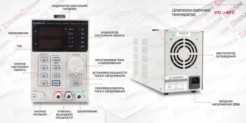 Блок питания Korad KA3010D (Линейный; 30 В; 10 А) фото в интернет-магазине 05gsm.ru