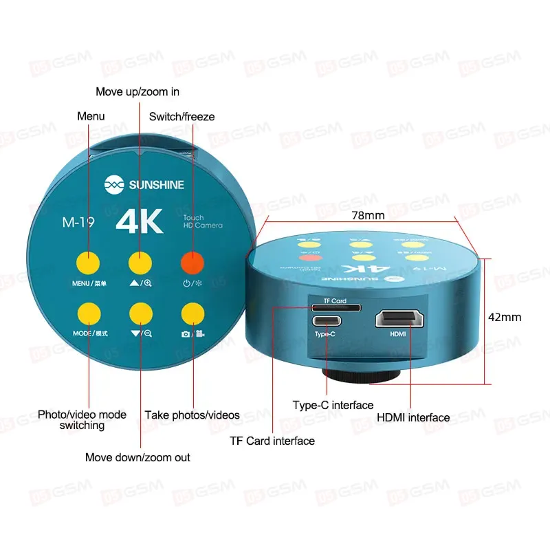 Камера на микроскоп Relife M-19 (1080P/4K; сенсорная) фото в интернет-магазине 05gsm.ru