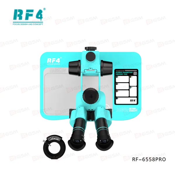Микроскоп тринокулярный RF4 RF-6558PRO с подсветкой (65-58X; бирюзовый) фото в интернет-магазине 05gsm.ru