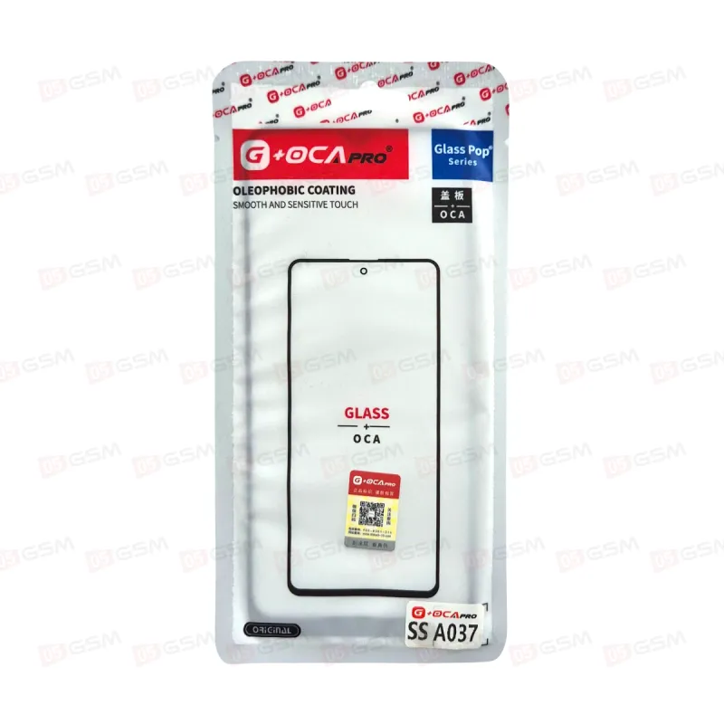 Стекло + OCA (G+OCA) Samsung A037 (A03s)  черный  фото в интернет-магазине 05gsm.ru