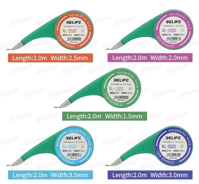 Оплетка для выпайки Relife RL-3020 (C держателем; 3 мм; 2 м) фото в интернет-магазине 05gsm.ru