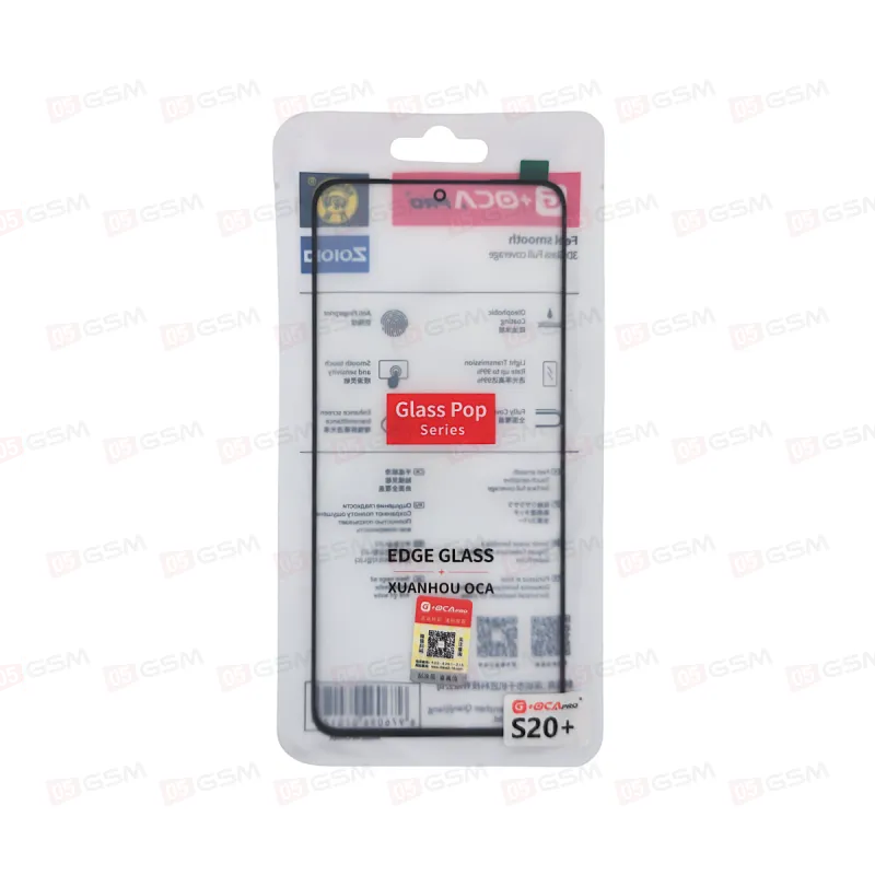 Стекло + OCA (G+OCA) Samsung S20+ G985 черный фото в интернет-магазине 05gsm.ru
