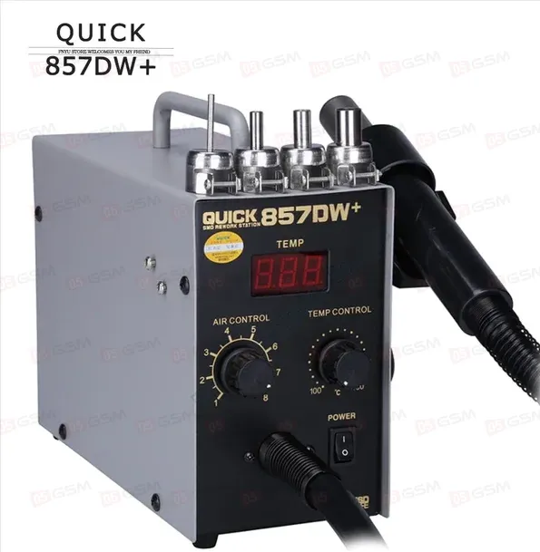 Термовоздушный фен Quick 857DW+ (Паяльная станция) фото в интернет-магазине 05gsm.ru