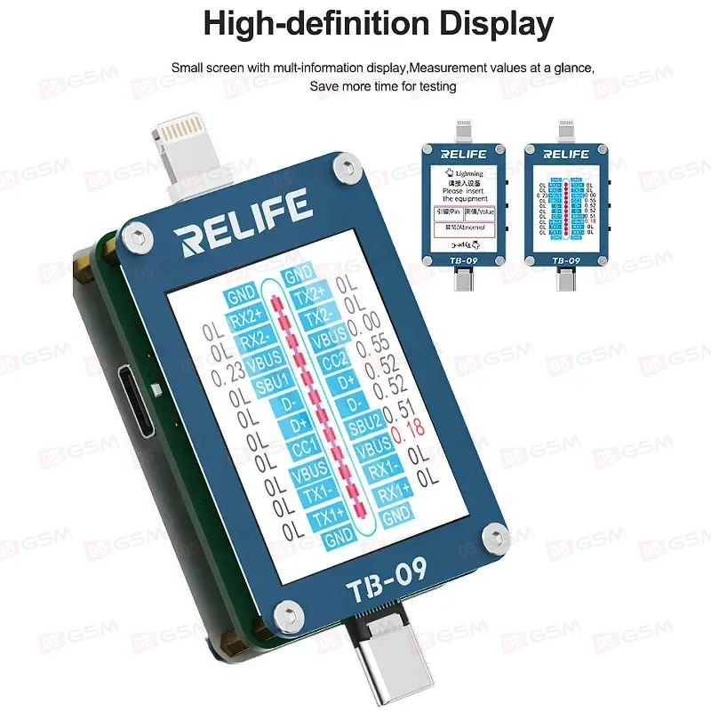 Автоматический тестер зарядки Relife TB-09 фото в интернет-магазине 05gsm.ru